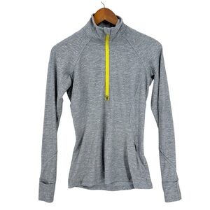 LULULEMON Pullover Race Your Pace 1/2 Zip Running Shirt Gray